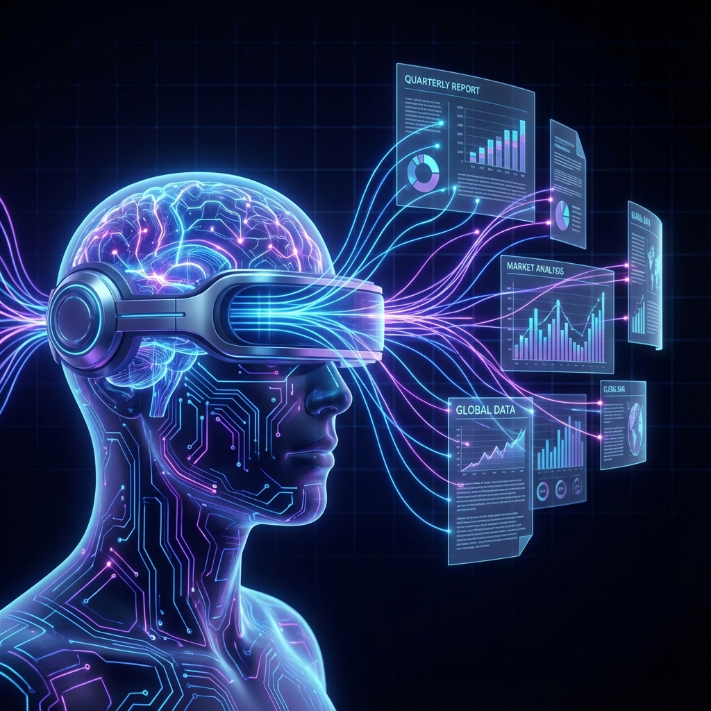 Futuristic digital brain interface