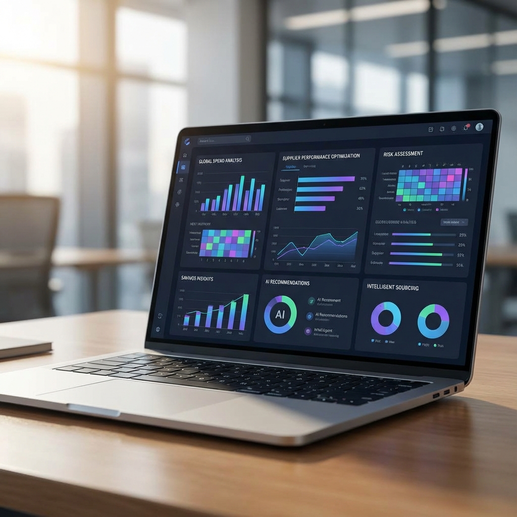 Dashboard of modern procurement software