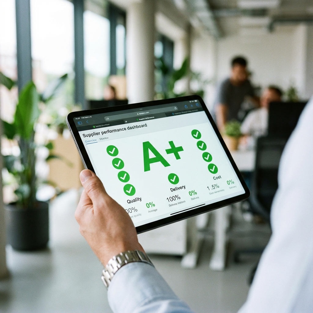 Digital vendor scorecard dashboard