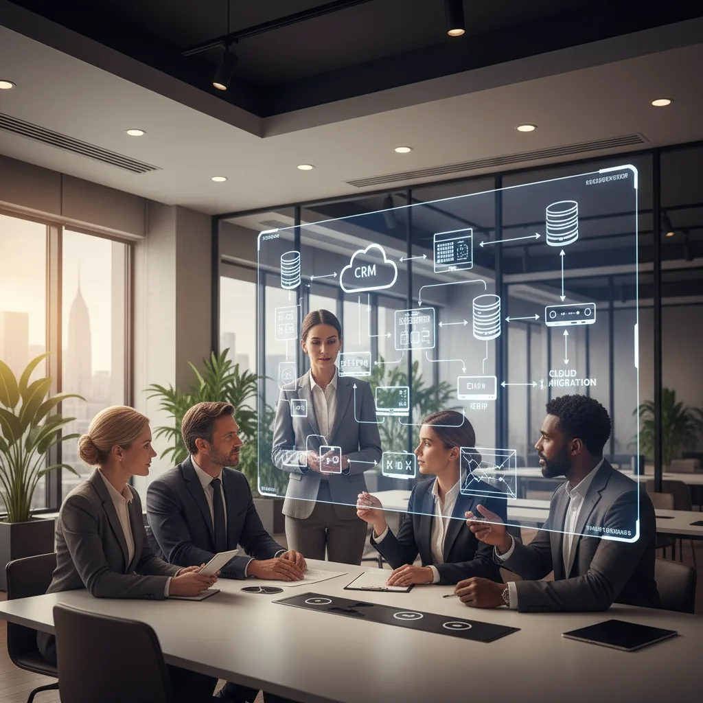 Modern IT server room with equipment