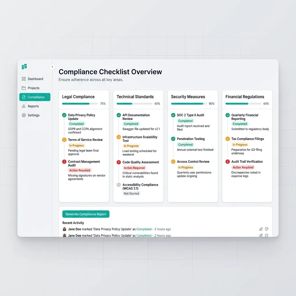 Compliance verification process